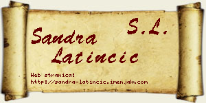 Sandra Latinčić vizit kartica